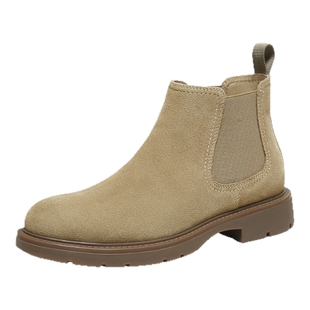 TATA他她男鞋男士真皮靴子加绒切尔西靴英伦短靴2025冬新VQB01DD5