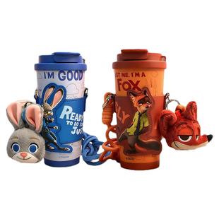 疯狂动物城保温杯生日礼物2025新款女生高颜值咖啡杯学生双饮杯子