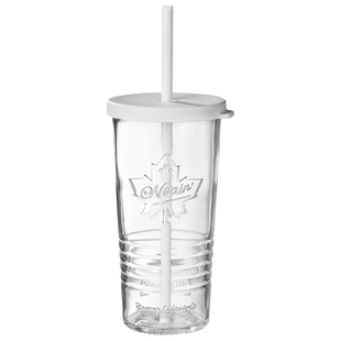 米立风物玻璃水杯女高颜值随手杯新款大容量咖啡直饮杯透明吸管杯