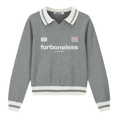 BONELESS针织polo领球衣