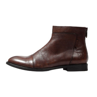 英伦商务休闲尖头切尔西马丁靴男真皮韩流复古高帮韩版短靴男士