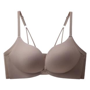 黛安芬新款前扣内衣女小胸聚拢无钢圈无痕美背收副乳防下垂文胸罩