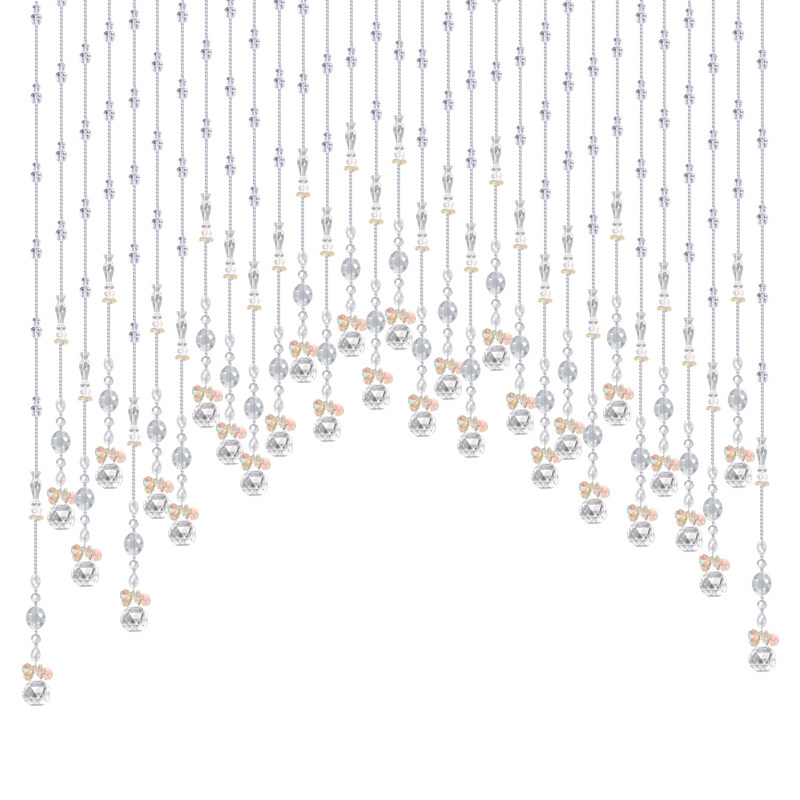 水晶珠帘免打孔安装客厅过道玄关