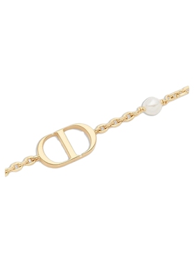 欧洲直邮ChristianDior女士手链优雅防水金色珍珠精致字母设计