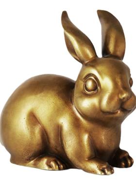 纯铜桌上摆件12生肖兔子摆件