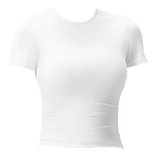 小野和子修身t恤女白色紧身短袖2025新款夏正肩打底上衣遮肉显瘦