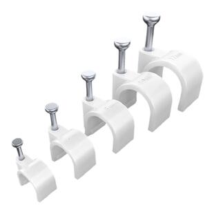 山泽 圆形钢钉线卡网线钉电线墙固定4/6/8/10/12mm  100/500只装