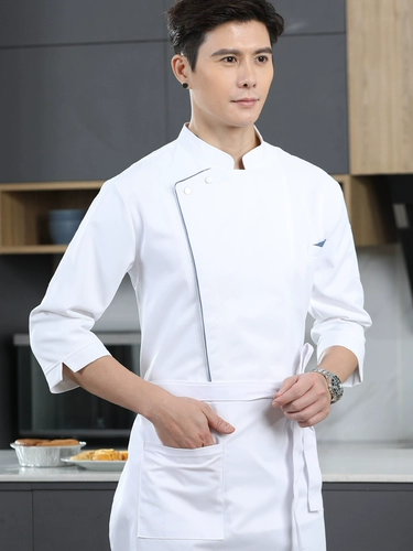 Высококачественная рабочая одежда для мужчин от шеф-повара, с длинными рукавами, рукавами три четверти, одежда для западной выпечки в отелях, одежда для шеф-поваров на кухне для женщин