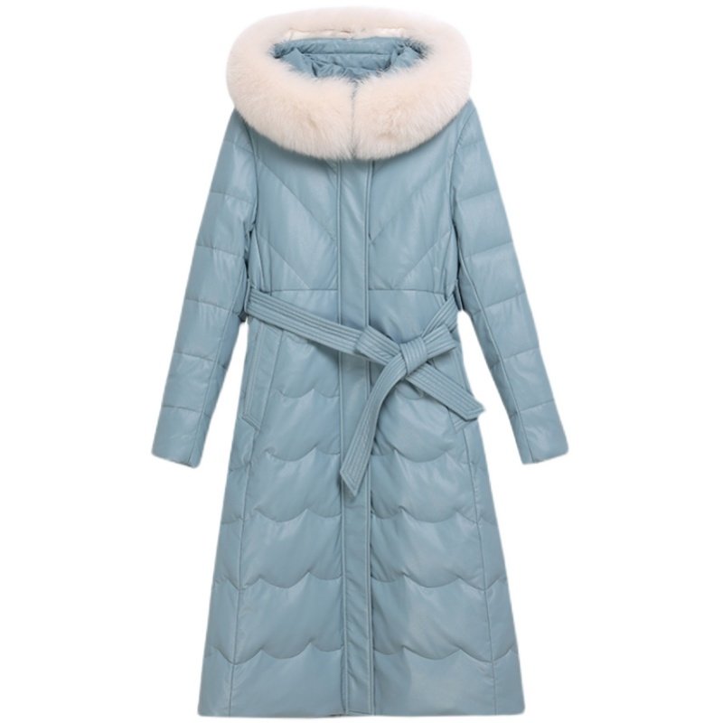 真皮羽绒服女中长款绵羊皮2026冬装新款韩版修身加厚皮衣皮草外套