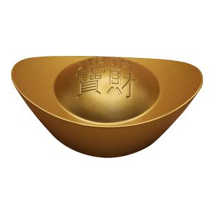 沙金元宝仿真实心金条招财纯铜装饰合金客厅摆件大号开业乔迁礼品