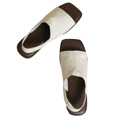 真皮平底休闲复古真皮凉鞋女夏