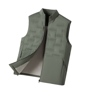 [云感羽绒/防钻绒]梦特娇男士羽绒服冬款背心立领外套保暖马甲厚C