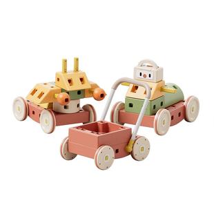 儿童大颗粒积木车早教益智拼装可啃咬男女孩1一6岁生日礼物宝宝