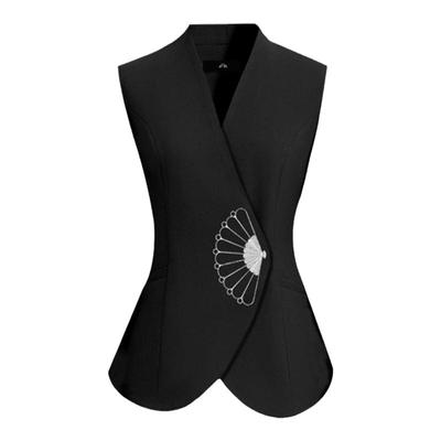 千牧戎百搭常规V领帅气西装马甲