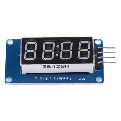 0.36英寸 4位LED数码管显示模块 四位 亮度可调/带时钟点 TM1637