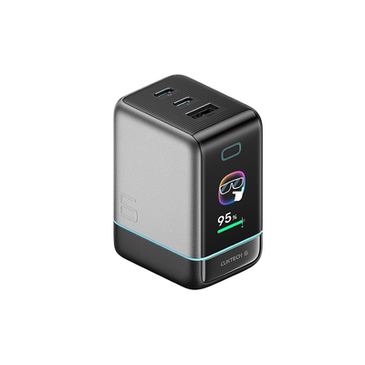 酷态科氮化镓100W屏显三口充电器