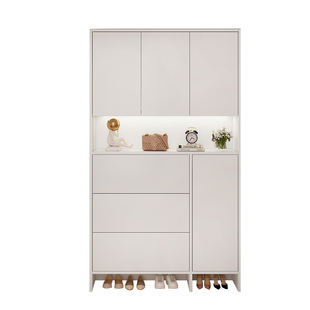 实木超薄鞋柜家用门口入户玄关柜靠墙窄柜可定制一门到顶翻斗鞋架