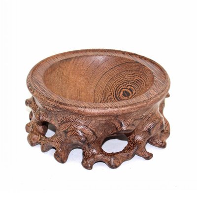 整料实木球形摆件水晶球葫芦底座