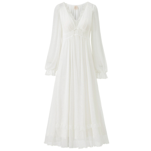 RoseTree法式睡裙春秋女长袖蕾丝性感纯欲宫廷风高级感睡衣带胸垫