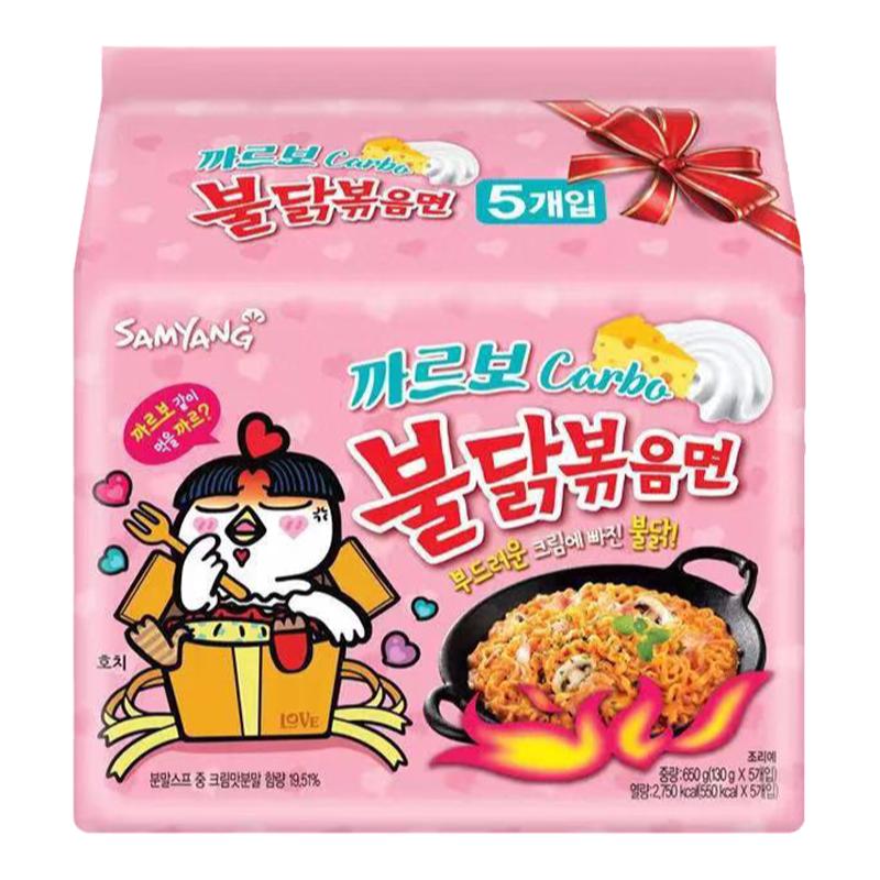 韩国进口三养火鸡面辣鸡肉味拌面奶油面芝士面三养炸酱面5连包装