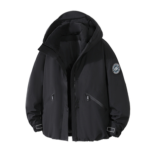 it：fivecm短款防风工装90鸭绒连帽羽绒服男女2025年冬季保暖外套