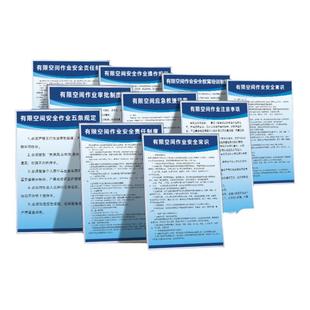 有限空间作业管理制度牌工厂车间管理规章制度受限空间警示密闭空间危险职业危害告知卡安全风险点标识牌定制