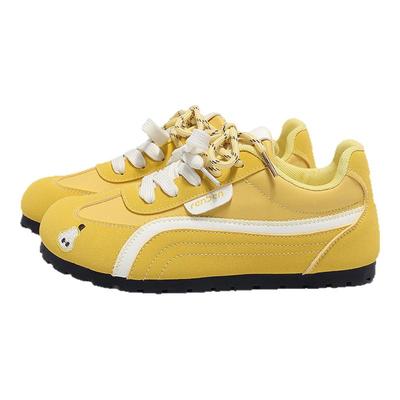 人本黄色德训鞋女2025年秋季新款