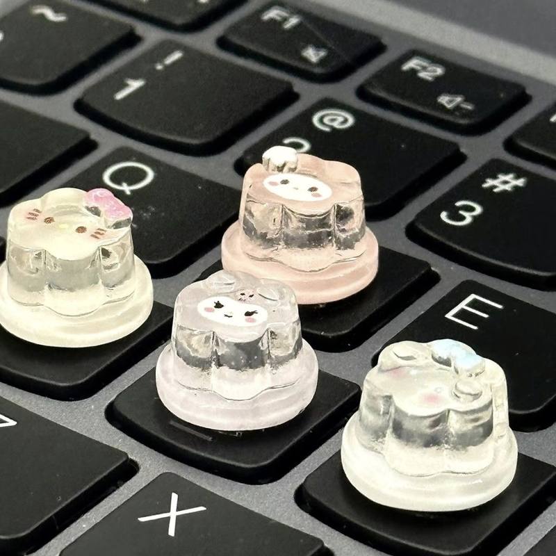 立体KT猫果冻长指甲敲键盘保护键盘键帽美甲辅助器三丽鸥打字神器