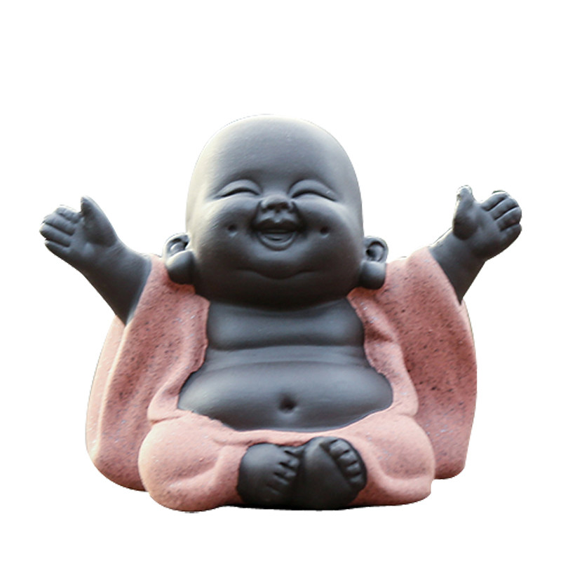 可爱弥勒佛车载汽车摆件 哈哈笑佛祝福保平安车内饰品车上装饰品