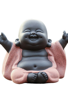 可爱弥勒佛车载汽车摆件 哈哈笑佛祝福保平安车内饰品车上装饰品