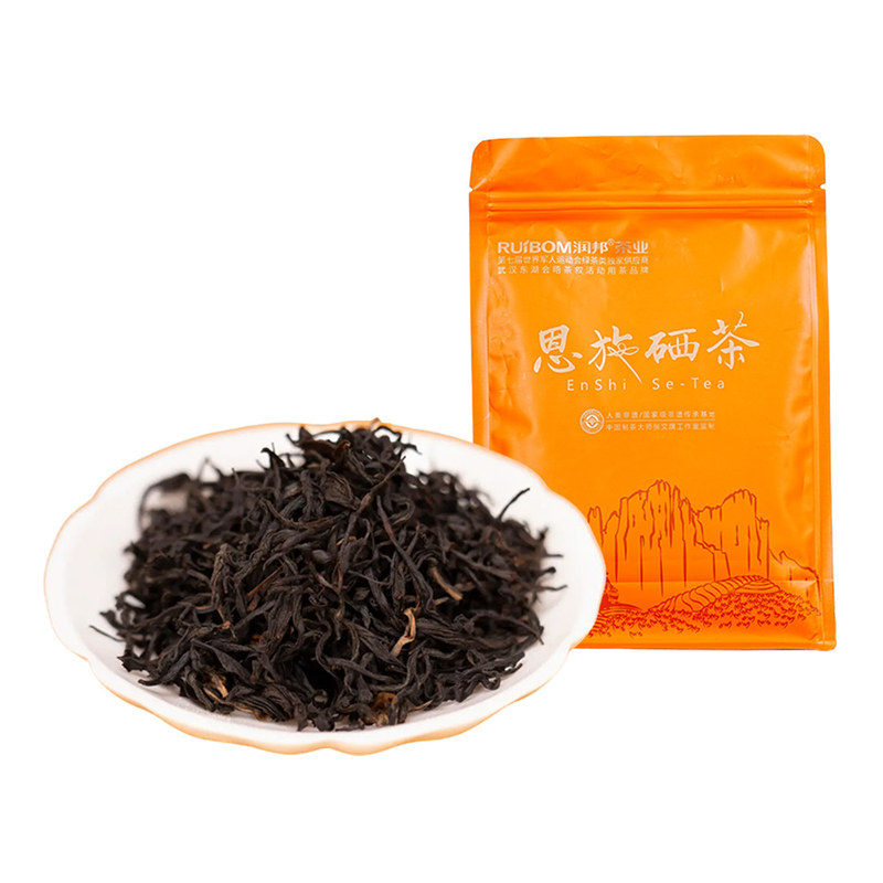 湖北恩施本地硒茶125g工夫红茶高山云雾含硒红茶办公室口粮茶4袋
