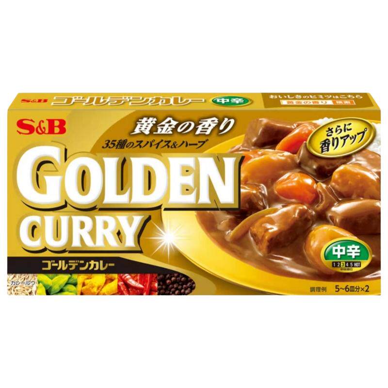 日本咖喱块金牌SB无水咖喱膏调味料爱思必咖喱砖198g进口正品