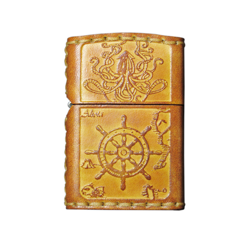 zippo适配皮套保护套真皮小众创意复古定制适配芝宝皮套太阳先生