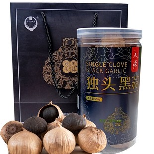 徐州黑蒜天源独头黑蒜 500克发酵即食宿羊山土特产蒜邳州黑蒜特产