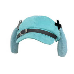 1Gangster Inn原创初音配色小狗耳朵帽亚文化贝雷帽个性宅文化