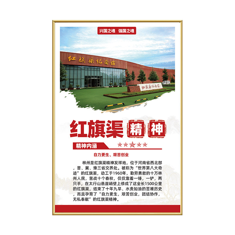 红色爱国班级文化墙装饰幼儿园中小学高中环创主题墙中国精神海报