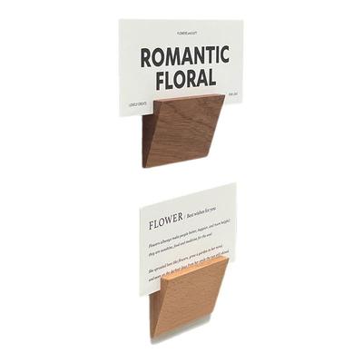 法式INS英文花店养护卡极简盐系永生花留言卡鲜花卡片墙贴展示架