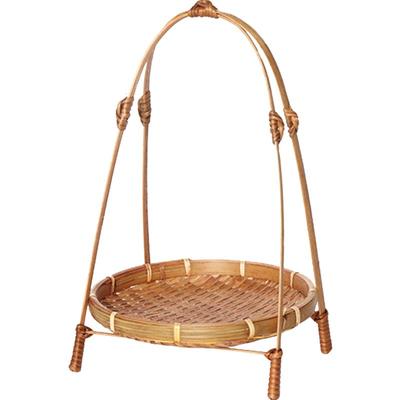 创意双层果盘茶道吊篮点心篮