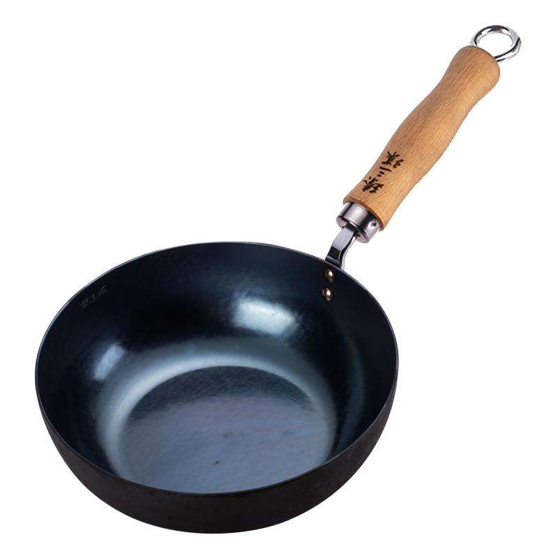 舌尖上的中國(guó)臻三環(huán)章丘鐵鍋平底鍋無涂層不易粘鍋輔食鍋家用炒鍋