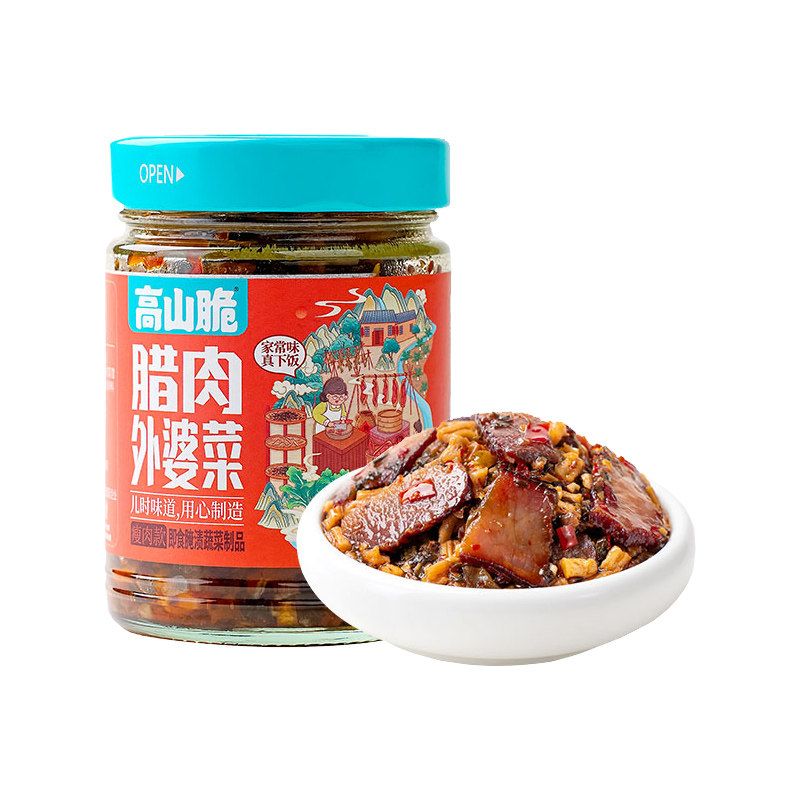 屋头高山脆腊肉外婆菜0添加正宗湖南湘西特产下饭酱拌饭咸菜干菜
