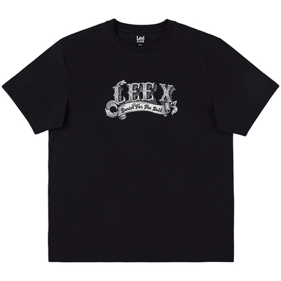 Lee26春夏新品舒适版圆领变体手工Logo印花图案男短袖T恤休闲潮