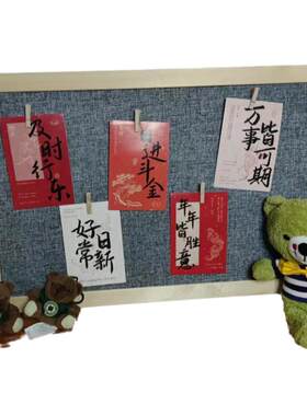 麻布软木板挂墙软木板展示可定制