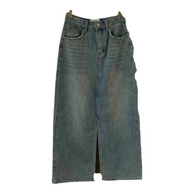 高腰显瘦牛仔长裙女韩系