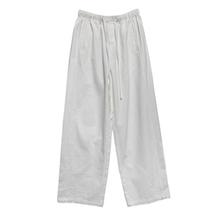 白色工装阔腿裤女2026春秋新款水洗棉宽松直筒裤休闲香蕉裤弯刀裤