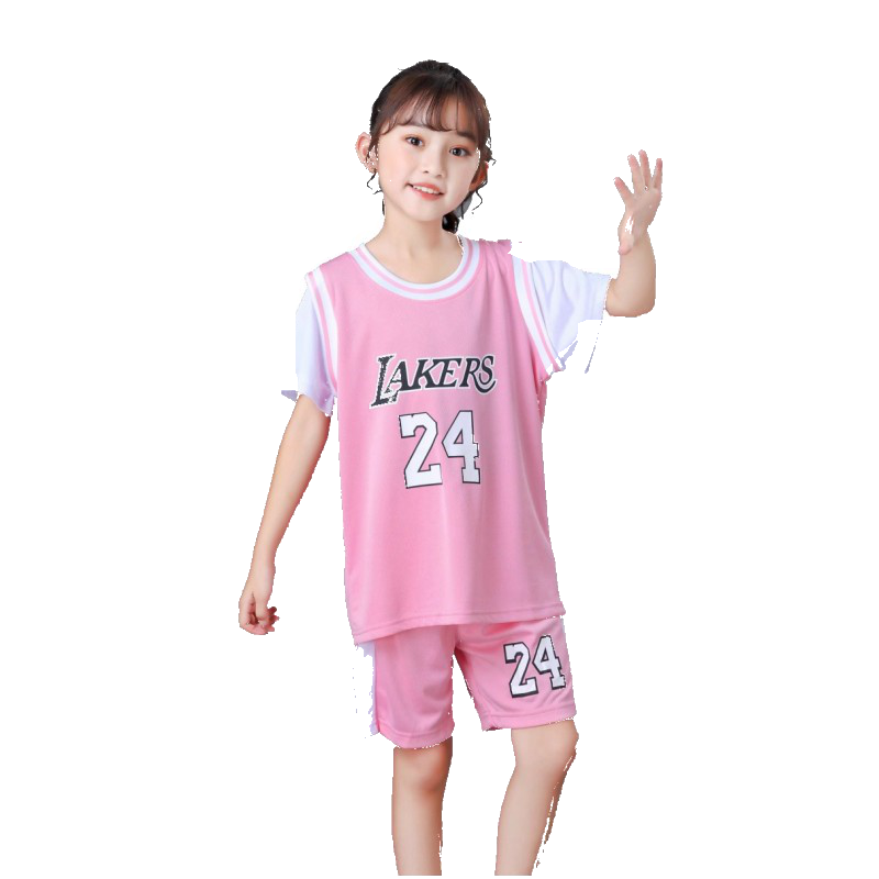儿童篮球服套装幼儿园男童表演服装女童小学生假两件训练运动球衣
