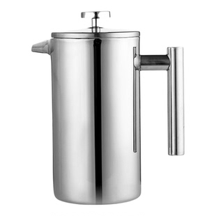 Bincoo双层304不锈钢咖啡法压壶家用过滤器大容量防烫牛奶打泡器