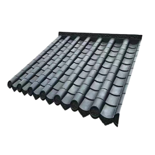 仿古树脂瓦中式门楼门头屋檐凉亭装饰一体瓦拼接塑料琉璃小青瓦片