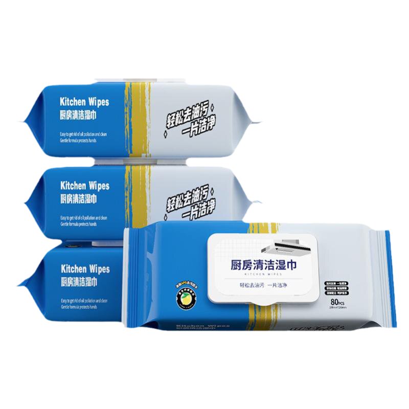 厨房湿巾强力清洁去油污