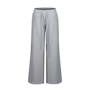 OOTC 老钱风休闲简约气质女装卫裤2025秋冬新款长裤直筒裤子女裤