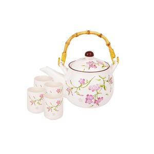 精美陶瓷茶壶套装养生田园花朵家用耐高温大容量下午茶客厅办公室